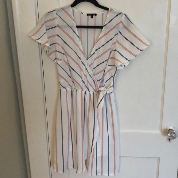 White Striped Dress - Picture 1 of 4